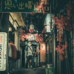 People at a Japanese izakaya bar in Tokyo