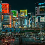Neon-lit street in Kabukicho, Shinjuku, where most Tokyo kyabakura are located
