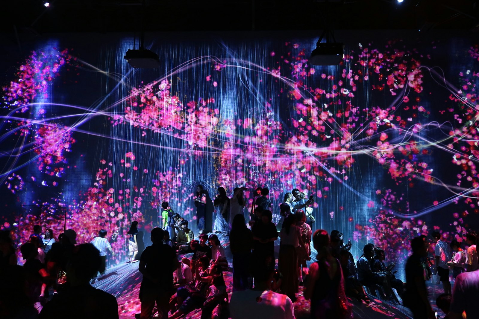 Crowd dancing under club lights at a Roppongi nightclub in Tokyo