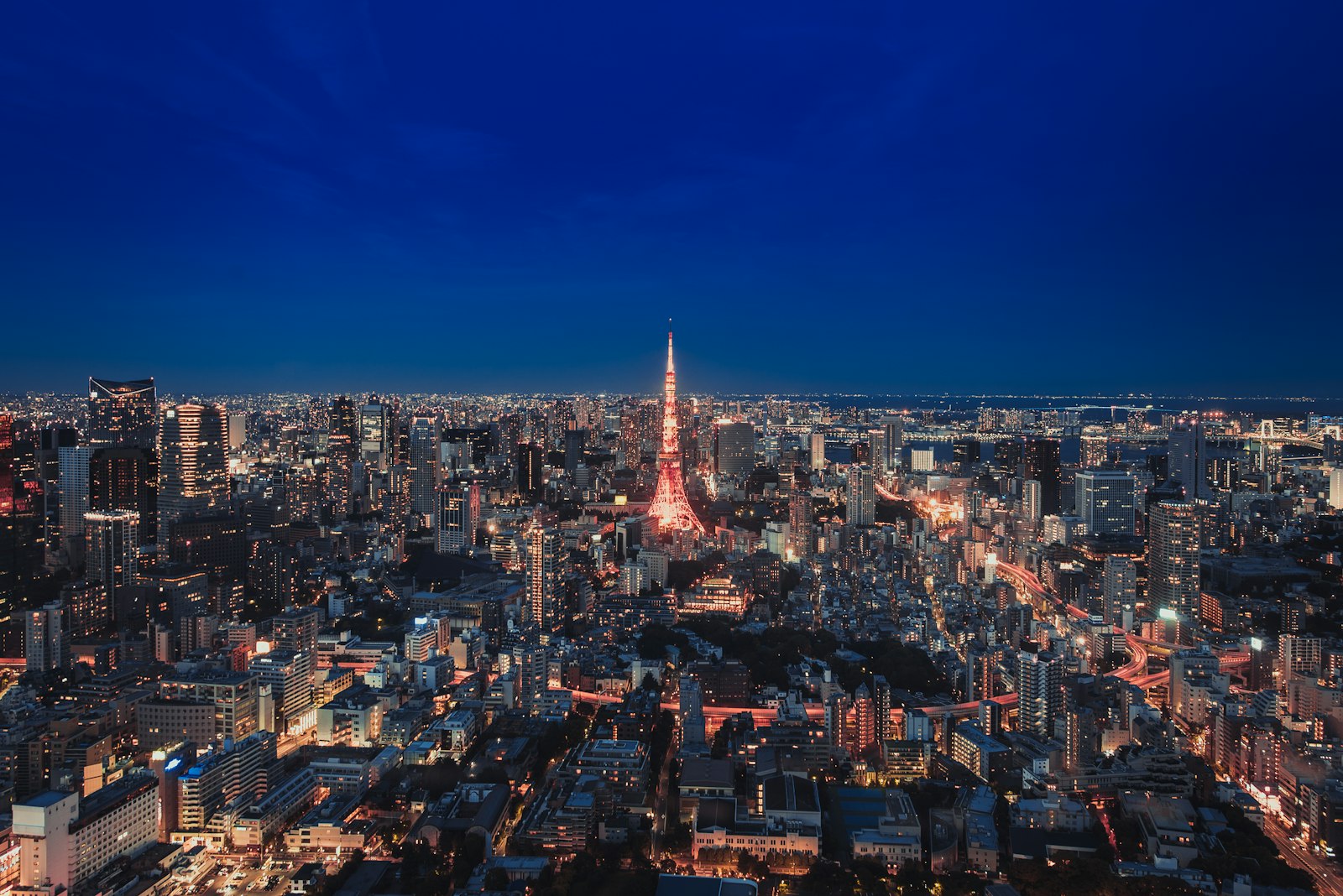 Tokyo Tower glowing against the night sky, a romantic view for Christmas Eve in Tokyo