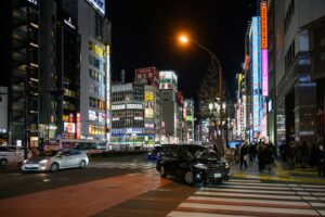 Narrow alley of tiny bars in Shinjuku Golden Gai, a common place to find English friendly bars in Tokyo