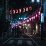 Lantern-lit yokocho alley at night, a typical stop on a Tokyo night food walk