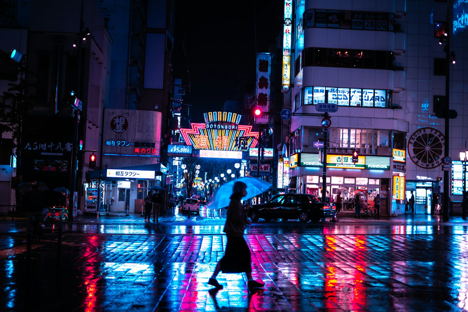 Neon-lit streets of Shibuya's Dogenzaka, the center of the Tokyo club schedule on weekend nights
