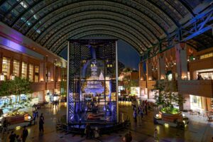 Elegant Ginza street at night, a classic area for Tokyo nightlife over 30